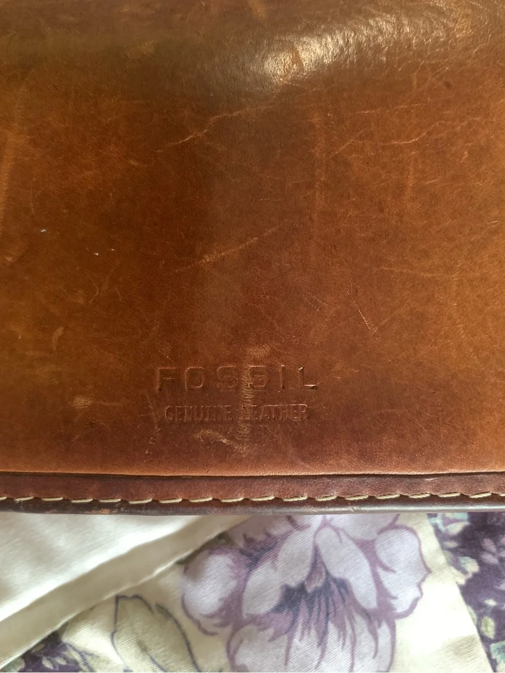 Brown Leather University of FL Patchwork Women's Wallet with Team Logos